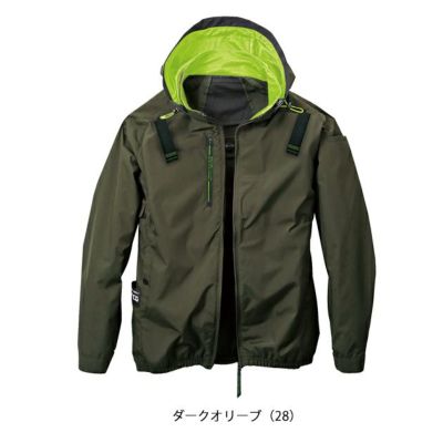 S～4L シンメン 空調作業服 作業着 アイエスダクトフードリペルジャケット 05430