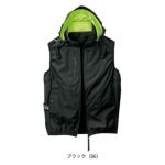 S～4L シンメン 空調作業服 作業着 アイエスエアダクトフードリペルベスト 05432