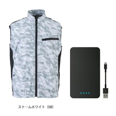 5L ビッグボーン 空調作業服 作業着 冷蔵服3モバイルバッテリーフルセット TH603SET