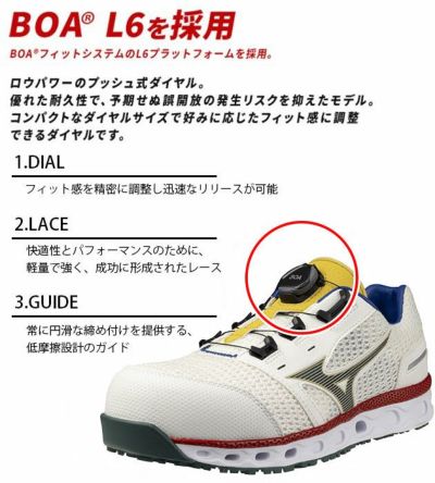 ミズノ 安全靴 オールマイティ  VH51L BOA F1GA2410