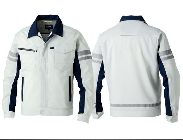 SS～3L SOWA 桑和 春夏作業服 作業着 長袖ブルゾン（反射材付き） 964