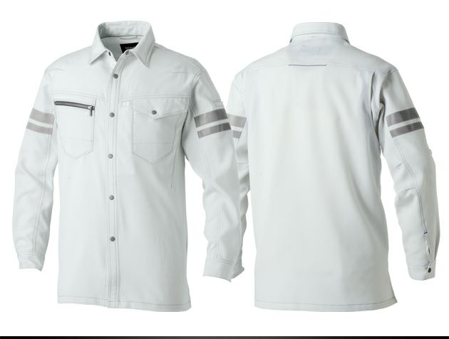 6L SOWA 桑和 春夏作業服 作業着 長袖シャツ（反射材付き） 960