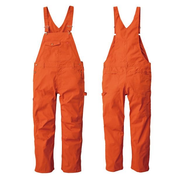 S～3L SUNDISC サンディスク 日の丸繊維 つなぎ服 作業着 ストレッチリップストップサロペット SD-8320