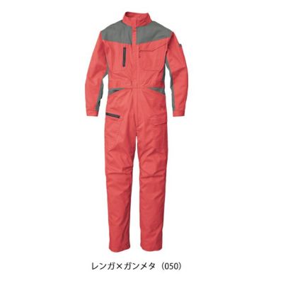 LSS～3L SUNDISC サンディスク 日の丸繊維 つなぎ服 作業着 ストレッチバイカラーツナギ SD-4300
