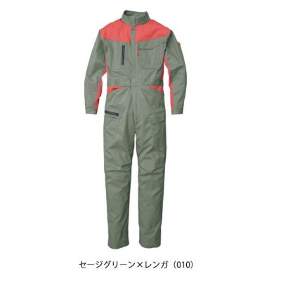 LSS～3L SUNDISC サンディスク 日の丸繊維 つなぎ服 作業着 ストレッチバイカラーツナギ SD-4300