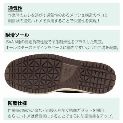 コンバース CONVERS 安全靴 オールスターPS HI 2024年限定モデル 33701620