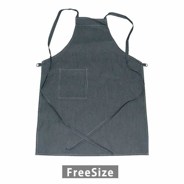 のばのば 通年作業服 作業着 デニム胸付き前掛けタスキ 10