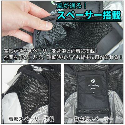 ネオテライズ NEOterize 空調作業服 作業着 AIRDUCT(エアーダクト) フーディー半袖ブルゾン AD-553