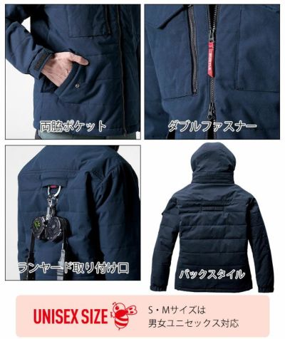 S～XL BURTLE バートル 電熱ウェア 作業着 防寒ジャケット（ユニセックス） 5050