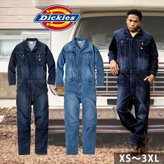 Dickies ディッキーズ つなぎ服 作業着 ストレッチシルキーデニムツナギ D-686