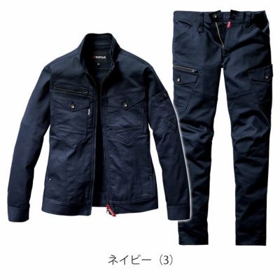 S～5L BURTLE バートル 秋冬作業服 作業着 ジャケット・カーゴパンツ上下セット（ネイビー） 5021・5022