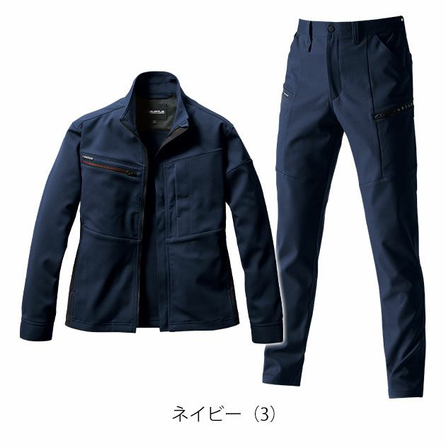S～3L BURTLE バートル 秋冬作業服 作業着 ジャケット・カーゴパンツ上下セット（ネイビー） 9711・9712