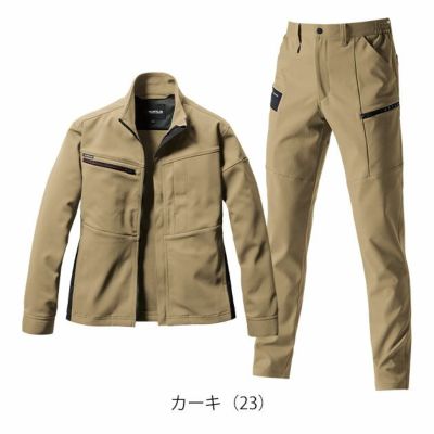S～3L BURTLE バートル 秋冬作業服 作業着 ジャケット・カーゴパンツ上下セット（カーキ） 9711・9712