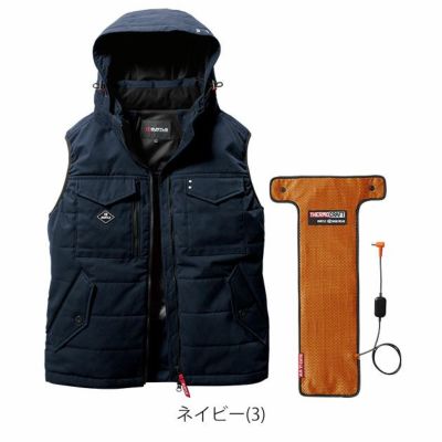 BURTLE バートル 電熱ベスト 作業着 サーモクラフト防寒ベスト 電熱パッドセット 5054・TC500