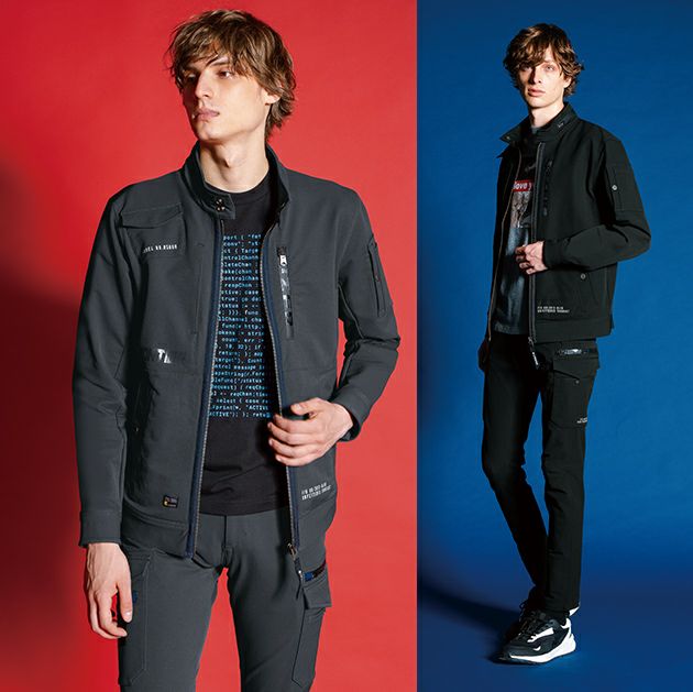 アイズフロンティア 秋冬作業服 作業着 タフネスパイルストレッチワークジャケット 5860