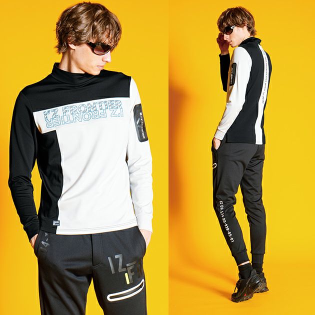 アイズフロンティア 秋冬インナー 裏ピーチ起毛・ストレッチ長袖モックネックシャツ 9102