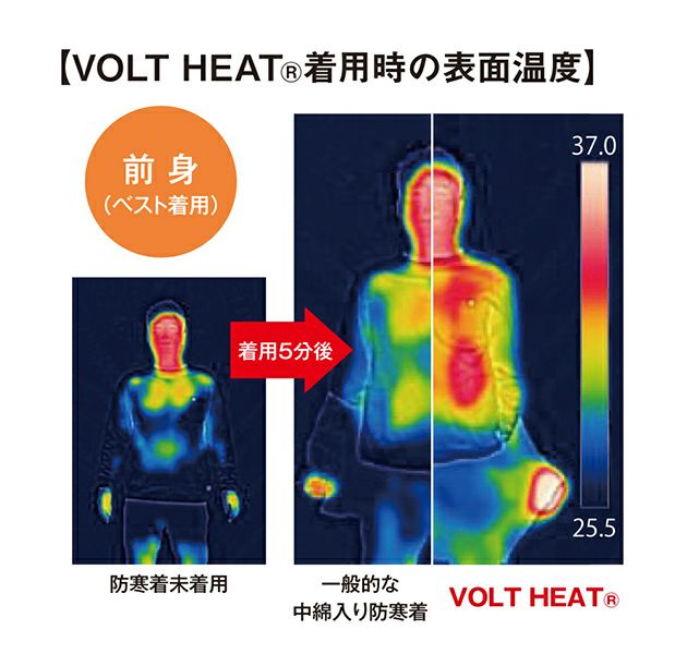XS～XL CO-COS コーコス 秋冬作業服 作業着 VOLT HEAT 2WAYベスト G-8099