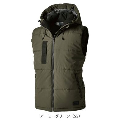 S～4L TSDESIGN 藤和 防寒作業服 防寒着 リフレクティブファイバーダウンベスト 1928