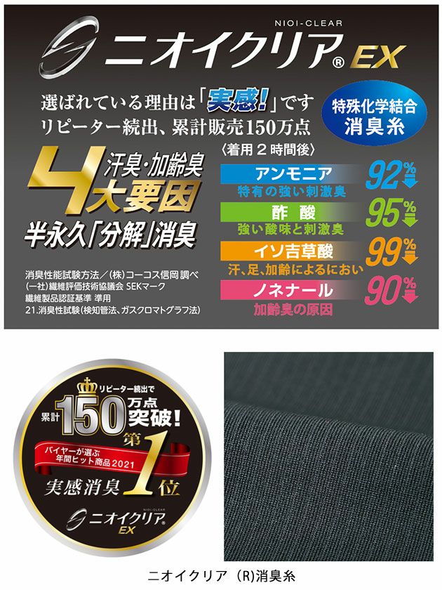 CO-COS コーコス 春夏インナー ニオイクリア 消臭ヘアーバンド G-240