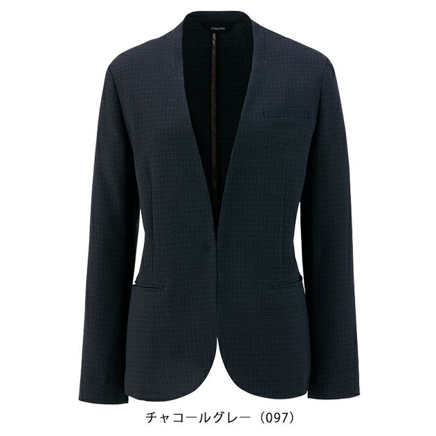 17～19 アイトス 秋冬作業服 作業着 レディースノーカラージャケット 46020