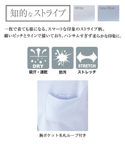 5L アイトス 秋冬作業服 作業着 メンズ半袖ボタンダウンシャツ 634060
