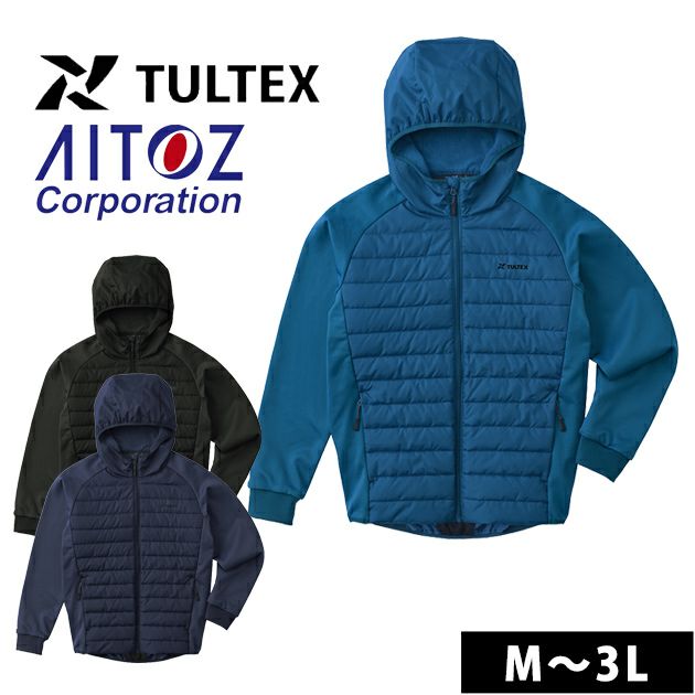 アイトス 防寒作業服 防寒着 TULTEX グラフェン中綿ニットコンビパーカ 23571
