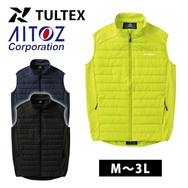 アイトス 防寒作業服 防寒着 TULTEX グラフェン中綿ニットコンビベスト 23570