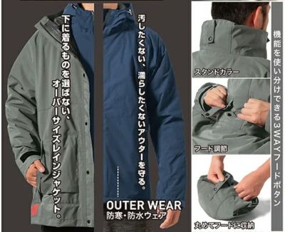 マック レインウェア ハードシェルプロテクトジャケット AS-1160