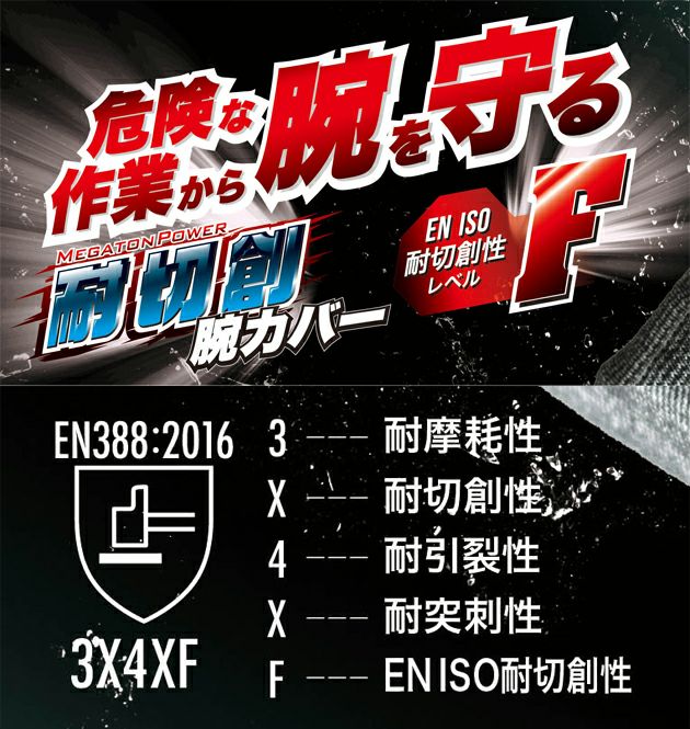 富士手袋工業 通年作業服 作業着 耐切創腕カバーロングタイプ 4430