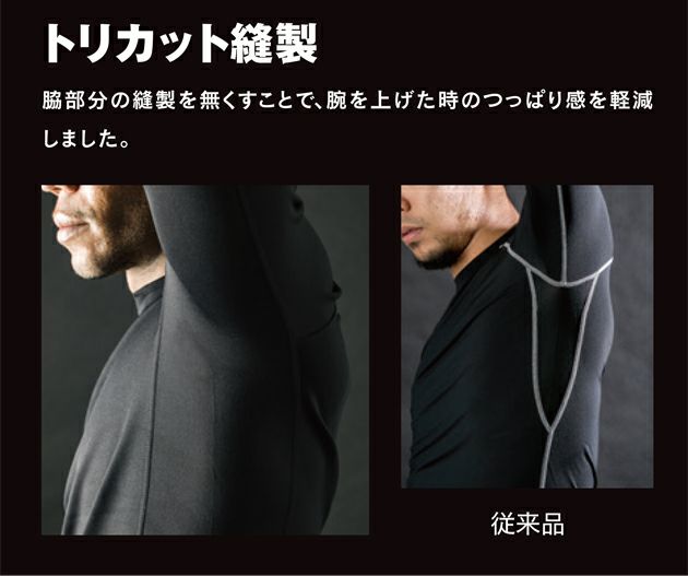 おたふく 秋冬インナー BTヒートブースト ヘビーウェイトハーフジップハイネックシャツ JW-187