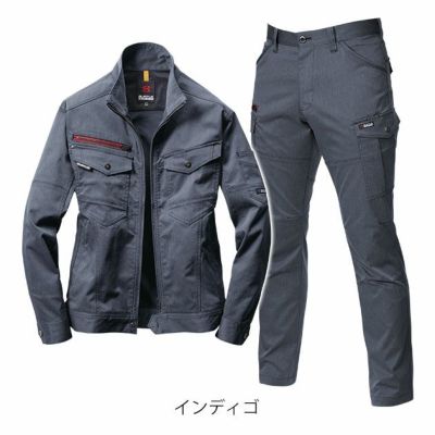 S～3L BURTLE バートル 秋冬作業服 作業着 ジャケット・パンツ上下セット（インディゴ） 7051・7052