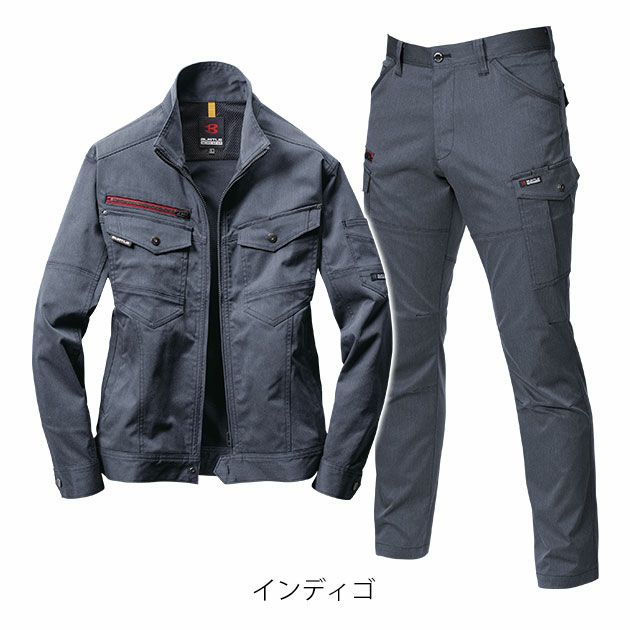 S～3L BURTLE バートル 秋冬作業服 作業着 ジャケット・パンツ上下セット（インディゴ） 7051・7052