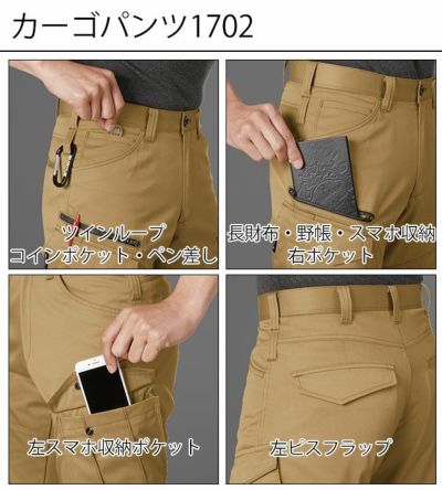 SS～3L BURTLE バートル 秋冬作業服 作業着 ジャケット・パンツ上下セット（インディゴ） 1701・1702