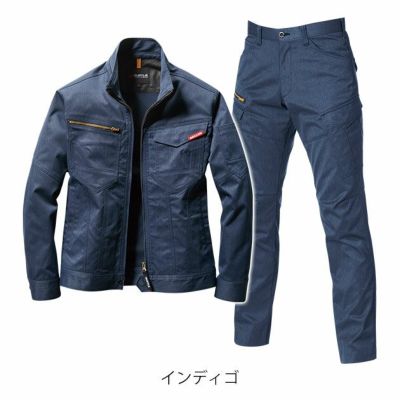 SS～3L BURTLE バートル 秋冬作業服 作業着 ジャケット・パンツ上下セット（インディゴ） 1701・1702