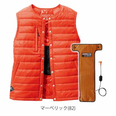 BURTLE バートル 電熱ベスト 作業着 ダウンベスト・サーモクラフト電熱パッドセット 3254(2024年モデル)・TC500