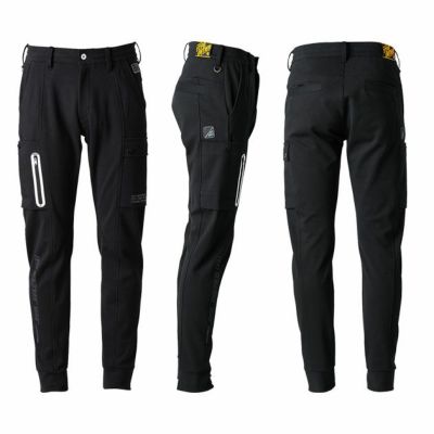 S～4L アイズフロンティア 秋冬作業服 作業着 ヘビージャージーワークジャケット・ジョガーパンツ上下セット（ブラック） 5910・5913