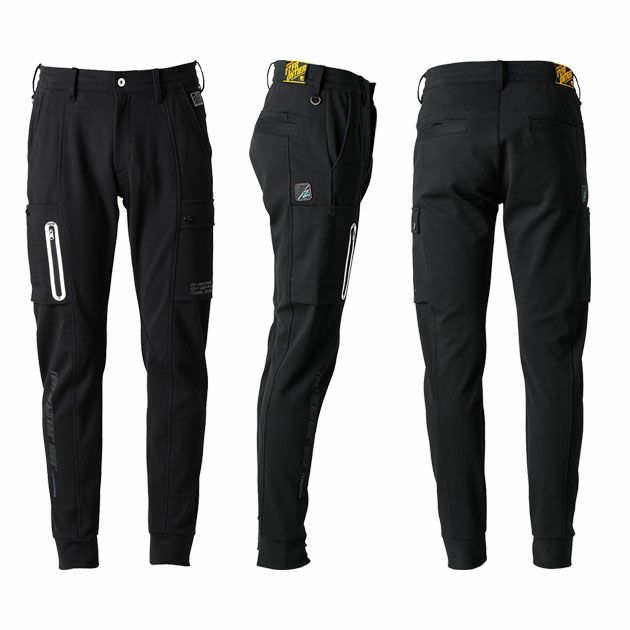 S～4L アイズフロンティア 秋冬作業服 作業着 ヘビージャージーワークジャケット・ジョガーパンツ上下セット（ブラック） 5910・5913