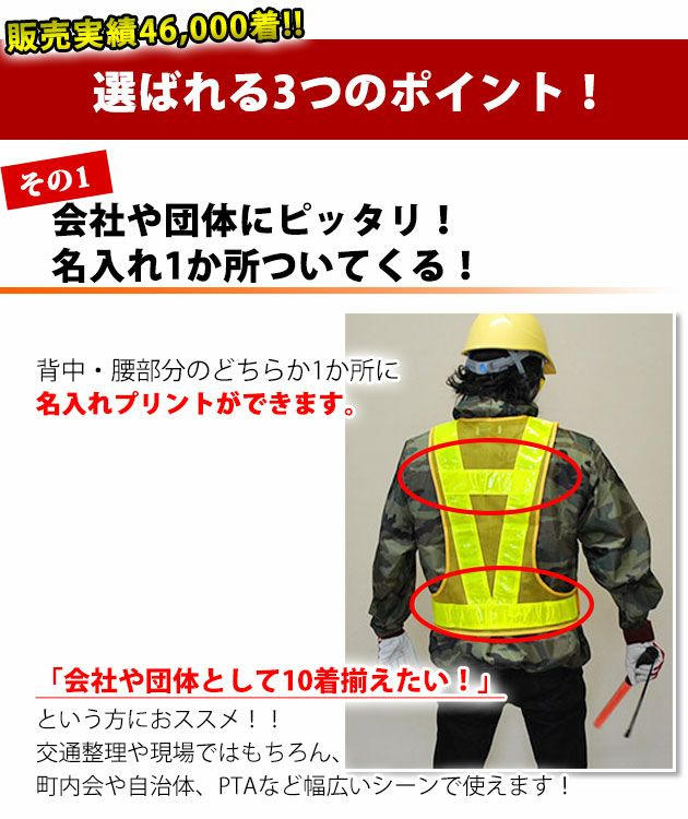 【名入れコミコミベスト】 富士手袋工業 安全ベスト 安全ベスト名入れセット 326-60 10枚セット