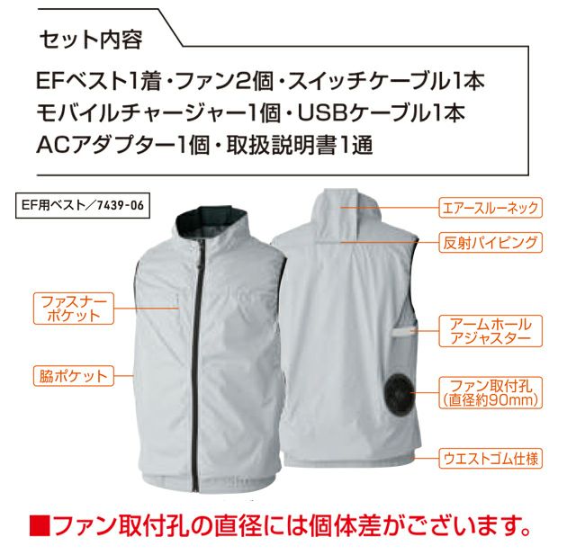 S～3L SOWA 桑和 空調作業服 作業着 コンプリートセット 19409