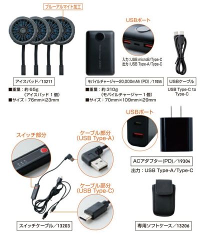 4L SOWA 桑和 冷却ペルチェ 作業着 アイスパッド・ベストセット 13209