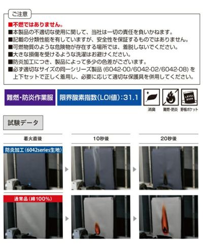 4L～5L SOWA 桑和 春夏作業服 作業着 カーゴパンツ（難燃、ワンタック、脇ゴム） 6042-08