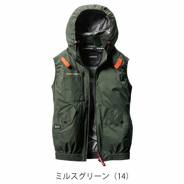 S～XXL BURTLE バートル 空調作業服 作業着 ACベスト（ユニセックス） AC2074