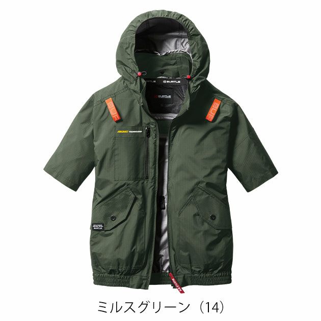 3XL BURTLE バートル 空調作業服 作業着 AC半袖ブルゾン（ユニセックス） AC2076