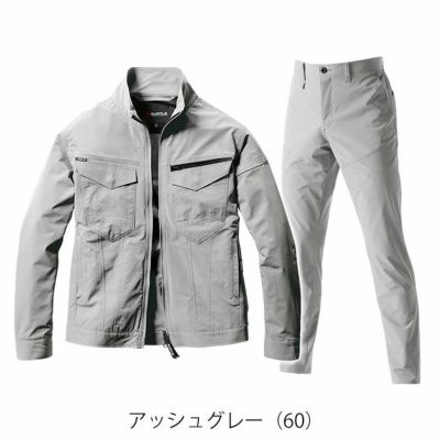 S～3L BURTLE バートル 春夏作業服 作業着 ジャケット・パンツ上下セット（アッシュグレー） 1901・1903