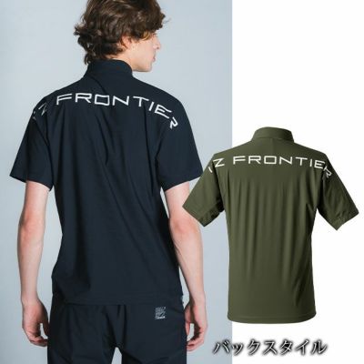 アイズフロンティア 春夏作業服 作業着 超接触冷感ナイロンストレッチ半袖ジップポロシャツ 045