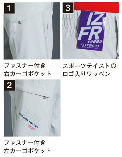 アイズフロンティア 春夏作業服 作業着 吸水速乾A.D.ストレッチジョガーパンツ 3853