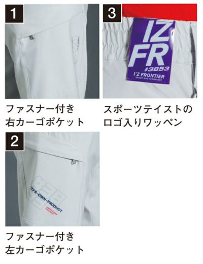 アイズフロンティア 春夏作業服 作業着 吸水速乾A.D.ストレッチジョガーパンツ 3853s