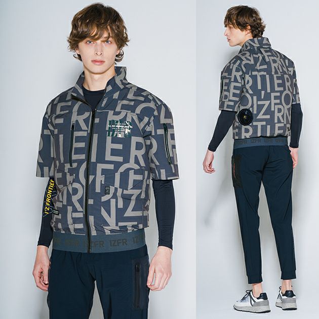 アイズフロンティア 空調作業服 作業着 フルハーネス対応・ユーロテイストA.S.半袖ジャケット 10225