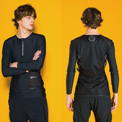 アイズフロンティア 冷却ペルチェ 作業着 冷却ペルチェ専用長袖フリージングコールドクルージップインナー＆5個デバイス・バッテリーセット PS122