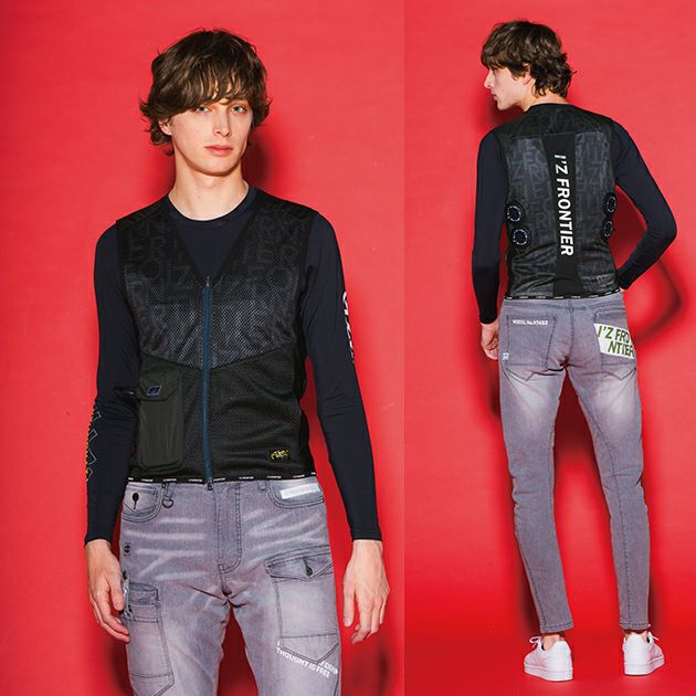 アイズフロンティア 冷却ペルチェ 作業着 冷却ペルチェ4個タイプインナーベスト＆デバイス・バッテリーセット PS1074